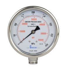 Sanitary High Pressure Gauge 60,000 psi