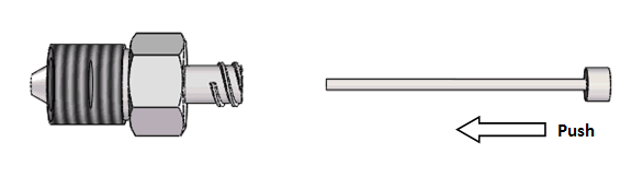 Push the ball into the inlet valve with a pin