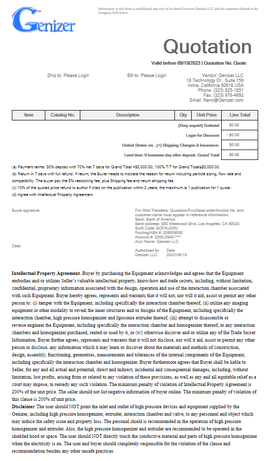 Quotation/Purchase Order/PO Confirmation